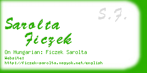 sarolta ficzek business card